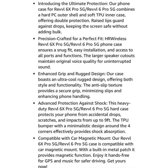 Hybrid Case Cover For Revvl Pro 5G 6.82” Quad Camera Tough Heavy Duty - Picture 12 of 12